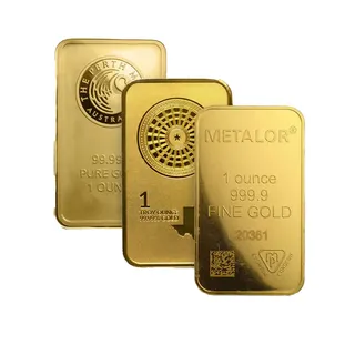 1 oz Gold Bars (Varied Condition - Mint of Our Choice)